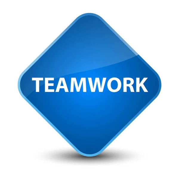 Teamwork elegante blauwe diamant knop — Stockfoto
