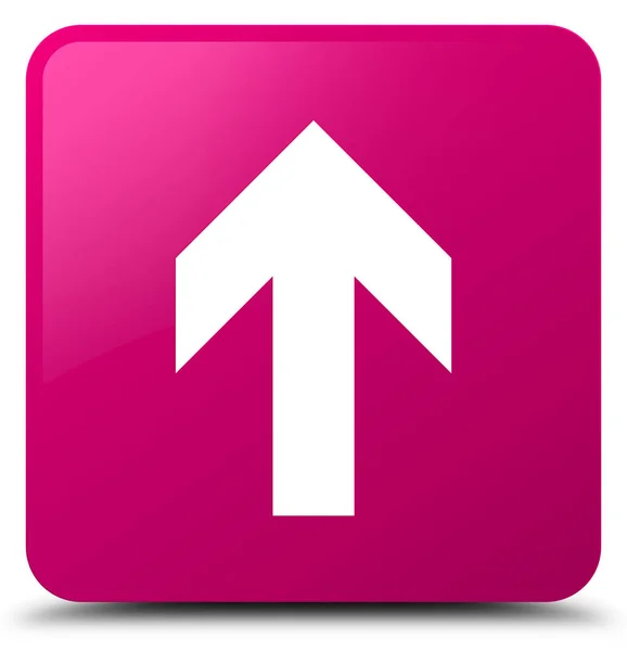 Upload arrow icon pink square button — Stock Photo, Image