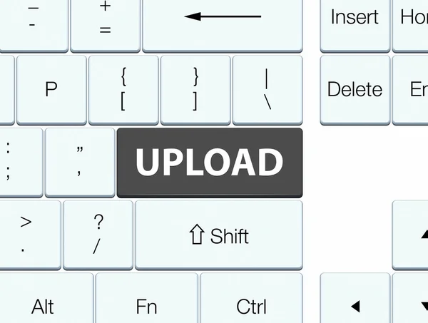 Carregar botão teclado preto — Fotografia de Stock