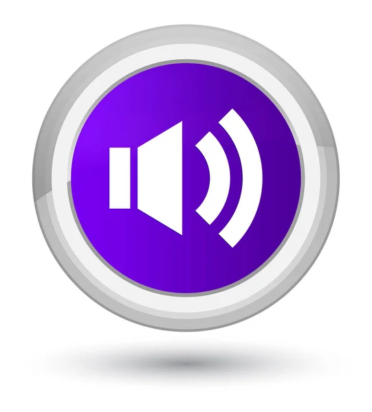 Піктограма гучності просто фіолетова кругла кнопка — стокове фото