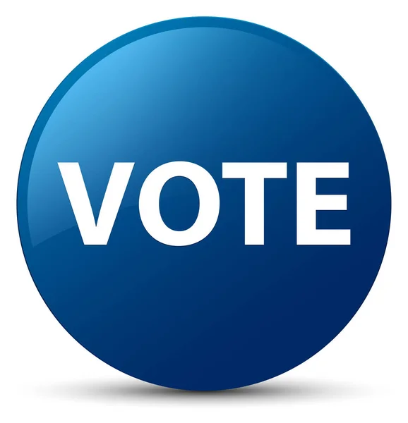 Ψηφοφορία μπλε στρογγυλό κουμπί — Φωτογραφία Αρχείου