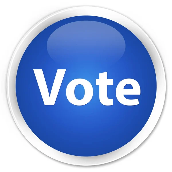 Oy sigorta primi mavi yuvarlak düğmesi — Stok fotoğraf