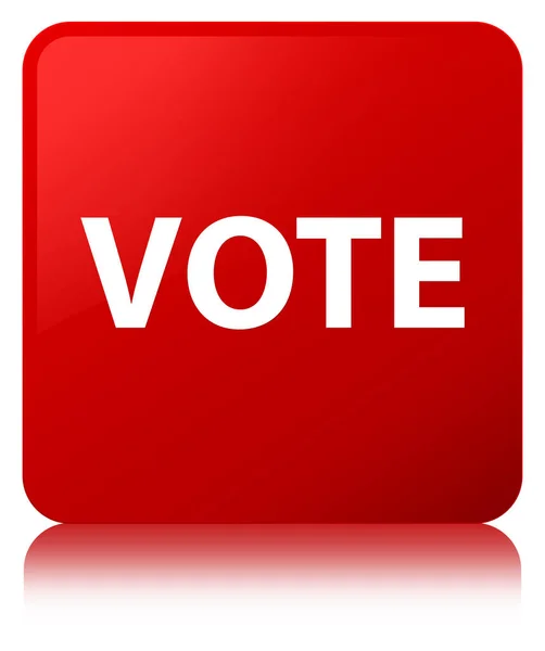 투표 빨간색 사각형 버튼 — 스톡 사진