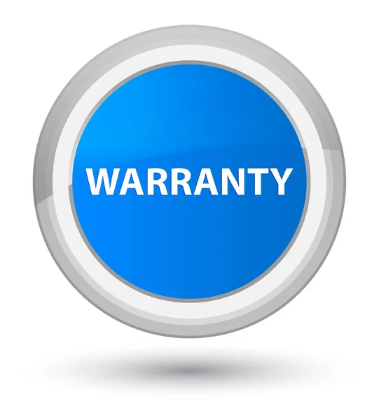 Warranty prime cyan blue round button — Stock Photo, Image