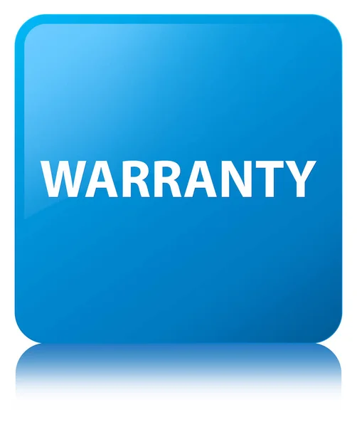 Warranty cyan blue square button — Stock Photo, Image