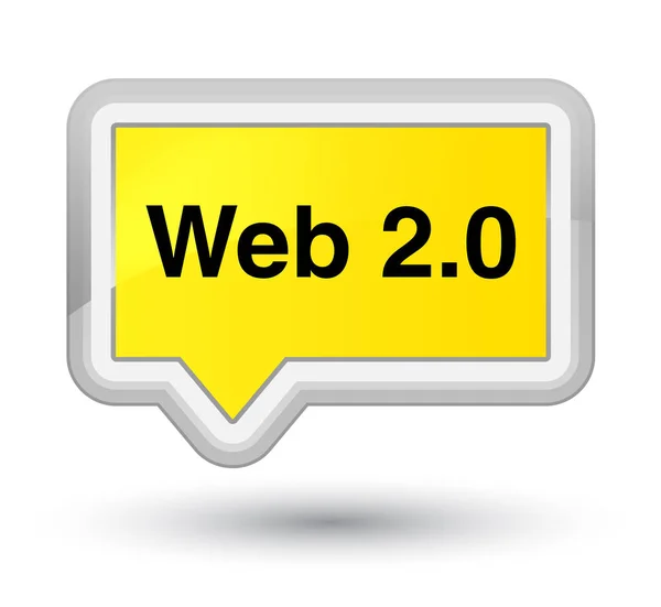 Web 2.0 ana sarı banner buton — Stok fotoğraf