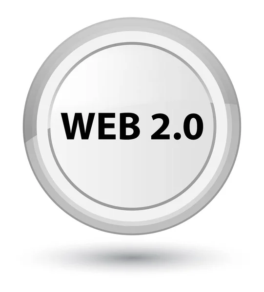 Web 2.0 botón redondo blanco primo —  Fotos de Stock