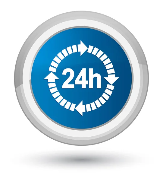 24 hours delivery icon prime blue round button — Stock Photo, Image