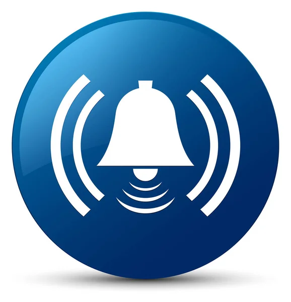 Alarm icon blue round button — Stock Photo, Image