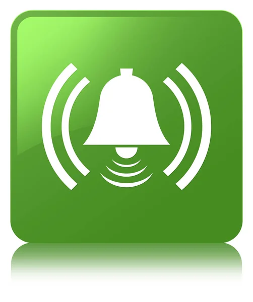 Alarm icon soft green square button