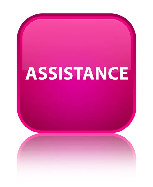 Assistance bouton carré rose spécial — Photo