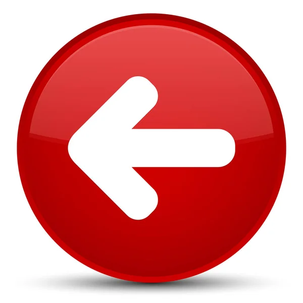 Terug pijl pictogram speciale rode, ronde knop — Stockfoto