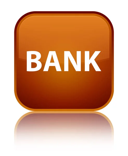 Banco especial botón cuadrado marrón — Foto de Stock