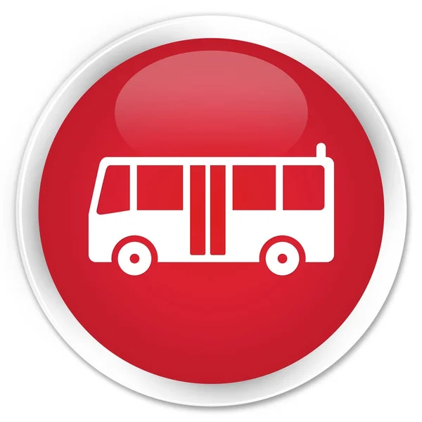 Autobus icona premium rosso pulsante rotondo — Foto Stock