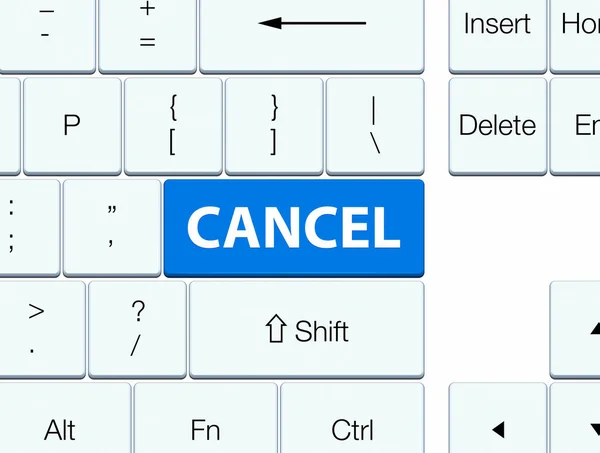 Cancel blue keyboard button — Stock Photo, Image