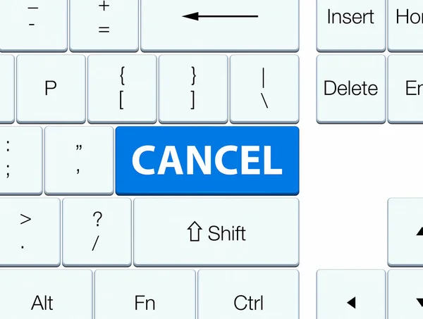 Annuler touche clavier bleu — Photo