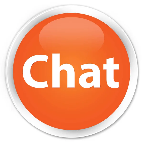Chat premium naranja botón redondo — Foto de Stock