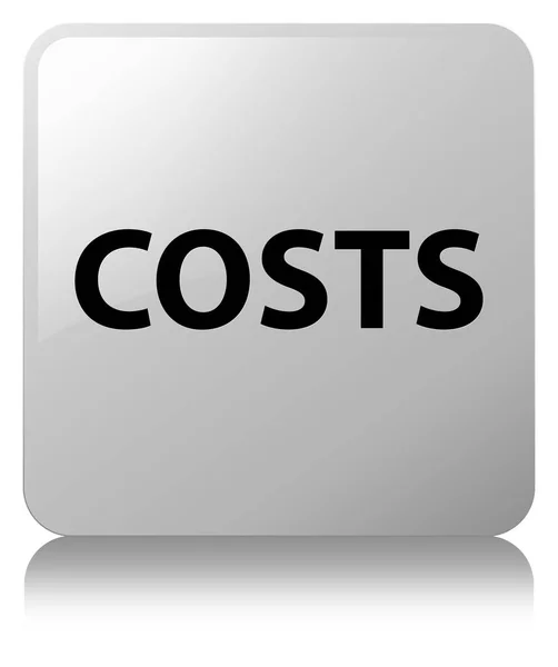 Costs white square button — Stock Photo, Image