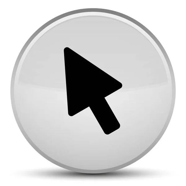 Cursor icon special white round button — Stock Photo, Image
