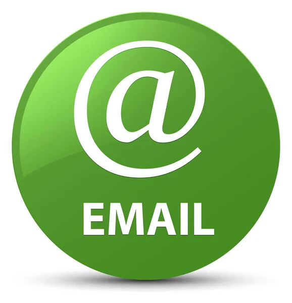 E-mail (cím ikon) puha zöld kerek gomb — Stock Fotó