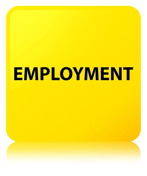 Employment yellow square button — Stock Photo, Image