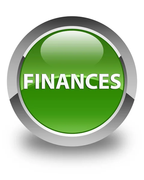 Finances brilhante botão redondo verde macio — Fotografia de Stock