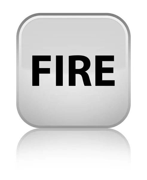 火災特別な白い正方形ボタン — ストック写真