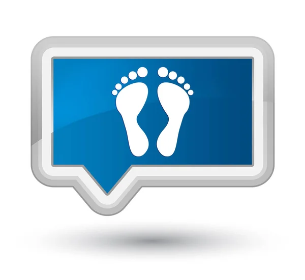 Footprint icon prime blue banner button — Stock Photo, Image