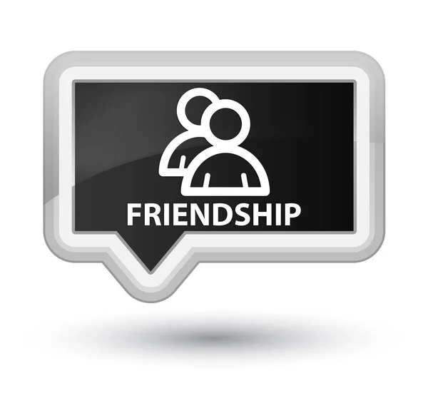 Friendship (group icon) prime black banner button — Stock Photo, Image