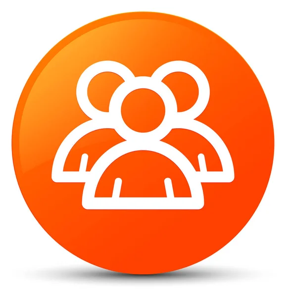 Grupo ícone laranja botão redondo — Fotografia de Stock