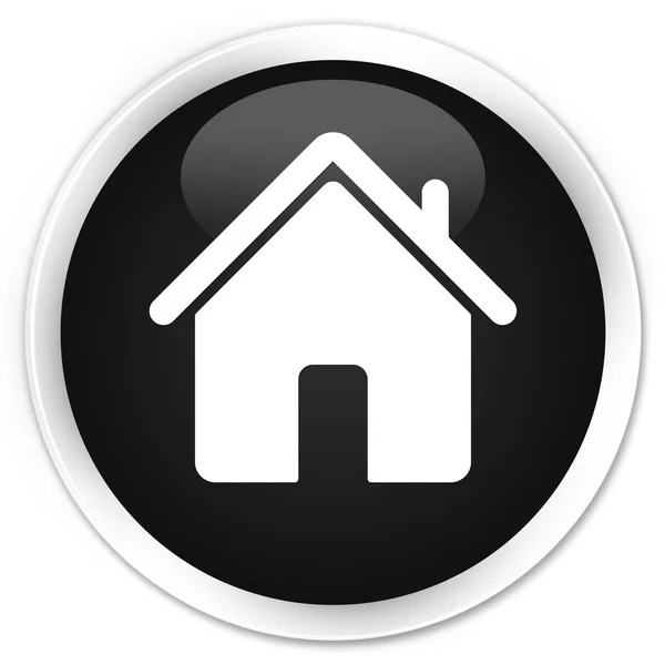 Home icon premium black round button — Stock Photo, Image