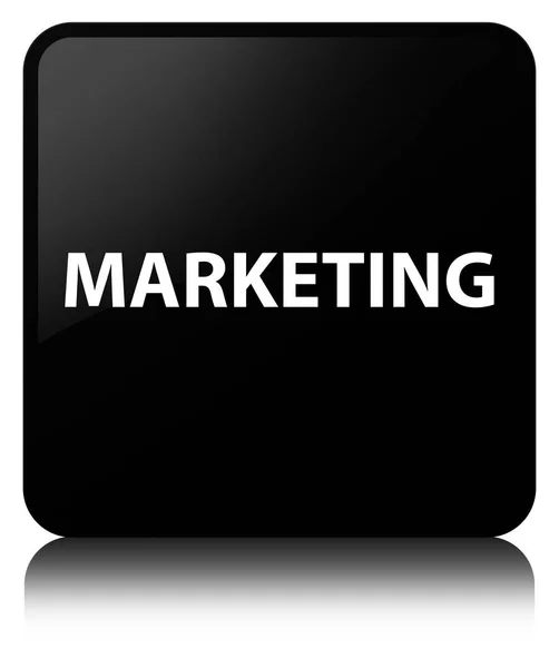 Marketingové černé čtvercové tlačítko — Stock fotografie