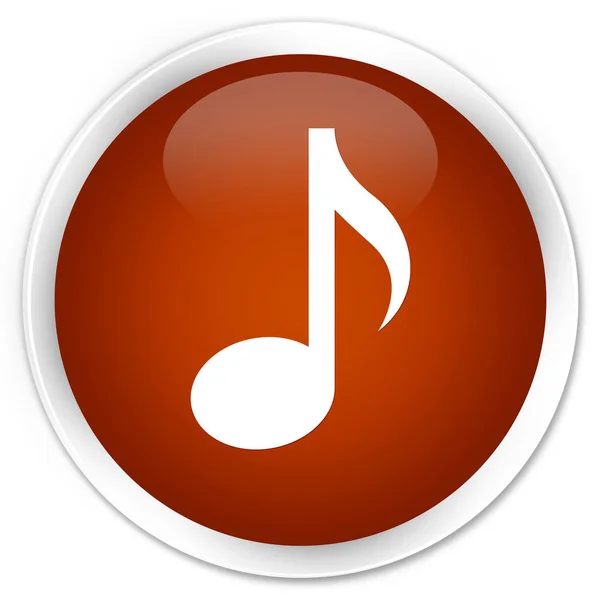 音楽アイコン プレミアム ブラウン ラウンド ボタン — ストック写真
