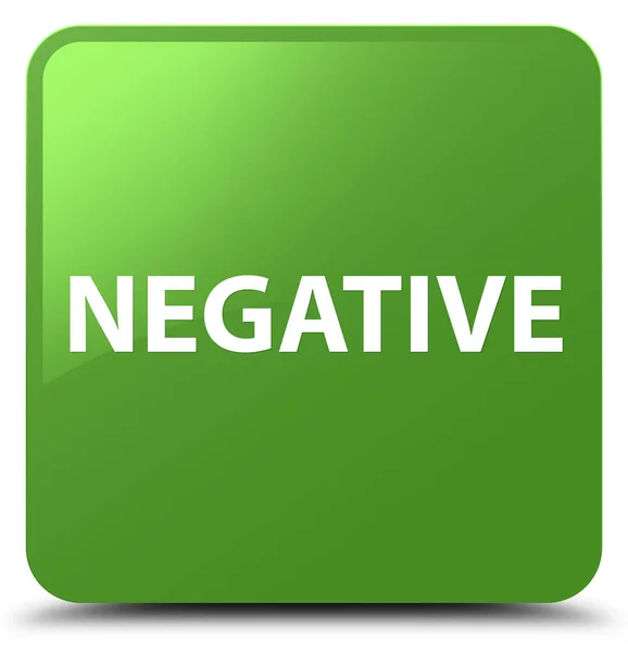 Botón cuadrado verde suave negativo — Foto de Stock
