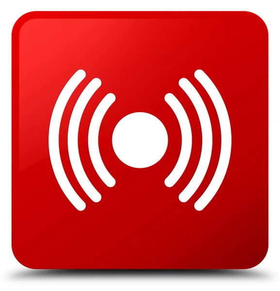 Tlačítko Rudé náměstí ikony signálu sítě — Stock fotografie