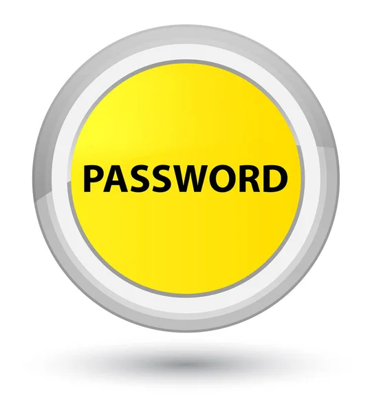 Eerste gele ronde knop wachtwoord — Stockfoto