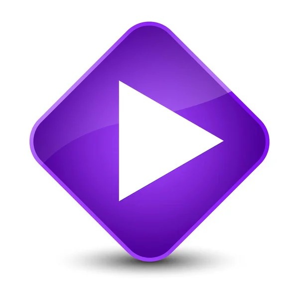 Play icon elegant purple diamond button — Stock Photo, Image
