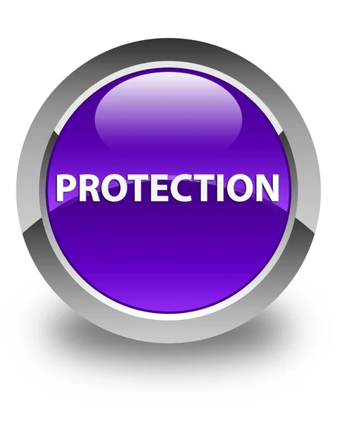 Proteção roxo brilhante botão redondo — Fotografia de Stock