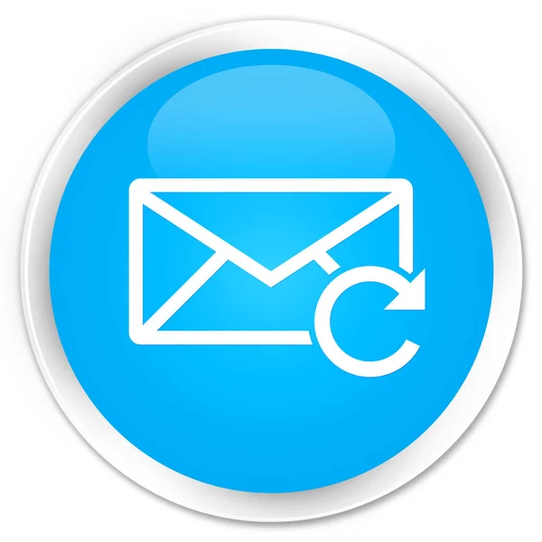 Refresh email icon premium cyan blue round button — Stock Photo, Image