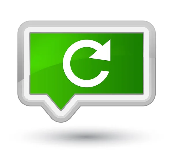 Responder ícone girar botão banner verde primo — Fotografia de Stock