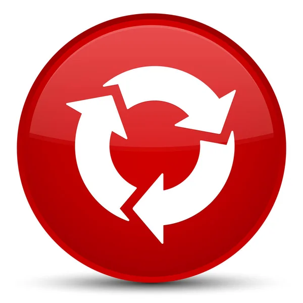 Refresh icon special red round button — Stock Photo, Image