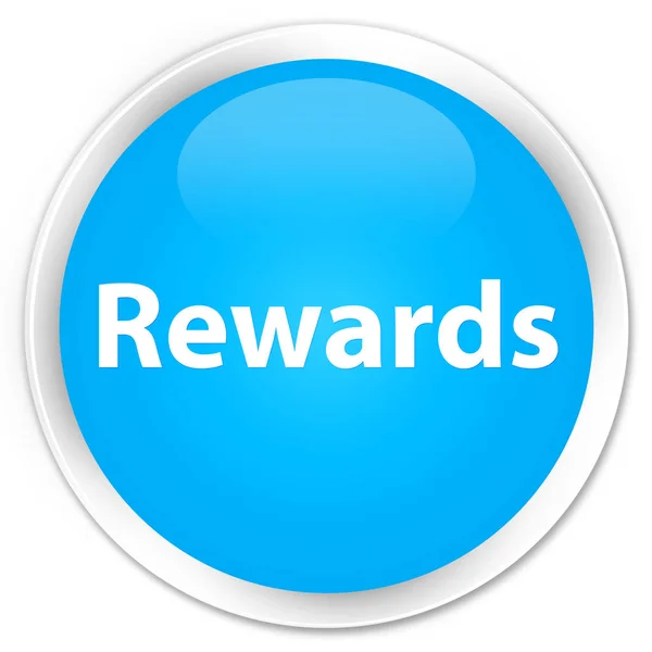 Recompensas premium cyan botón redondo azul — Foto de Stock