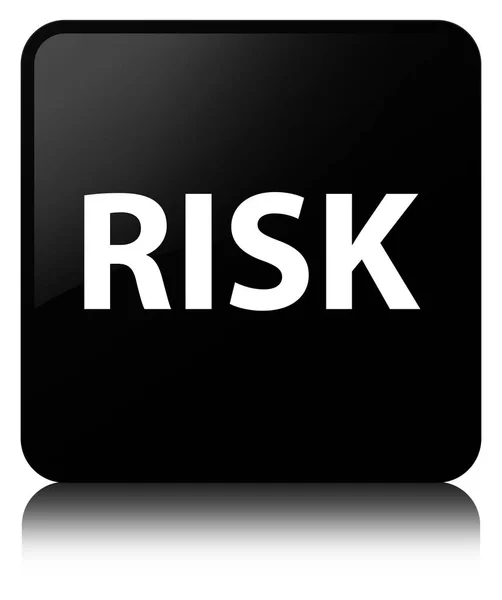 Risiko schwarzer quadratischer Knopf — Stockfoto
