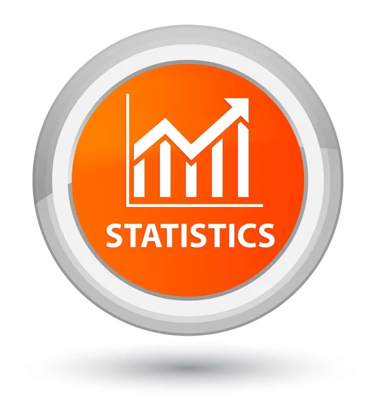 Estatísticas prime laranja botão redondo — Fotografia de Stock