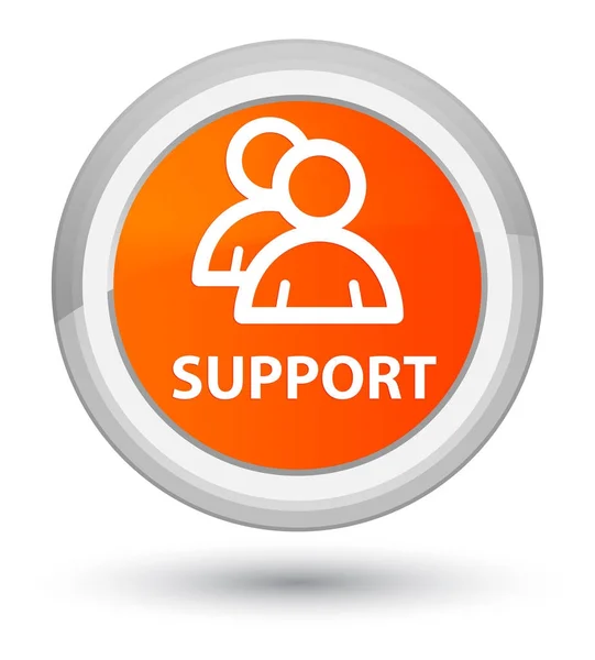 Support (icône de groupe) bouton rond orange premier — Photo