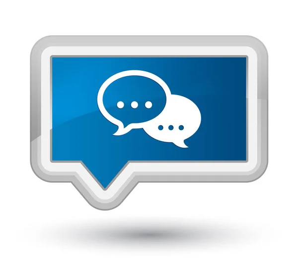 Bąbelek ikona prime transparent niebieski przycisk mów-Talk — Zdjęcie stockowe