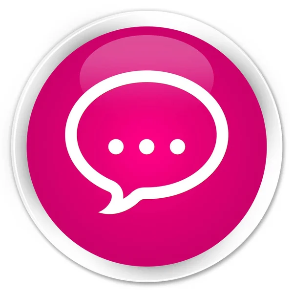 Talk icon premium pink round button — Stock Photo, Image