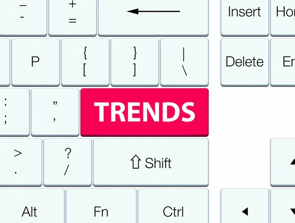 トレンド ピンクのキーボード ボタン — ストック写真