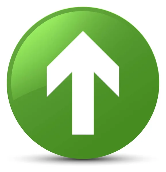 Töltsd fel nyíl ikon puha zöld kerek gomb — Stock Fotó