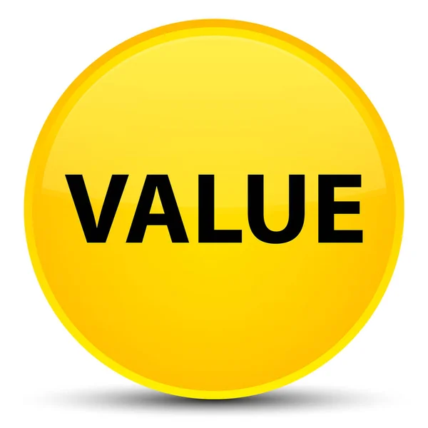 Value special yellow round button — Stock Photo, Image